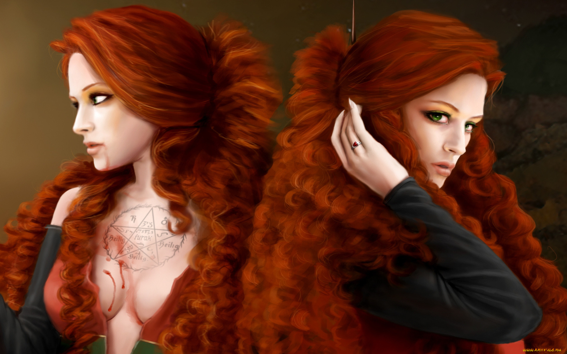 картинки девушек с рыжими волосами
